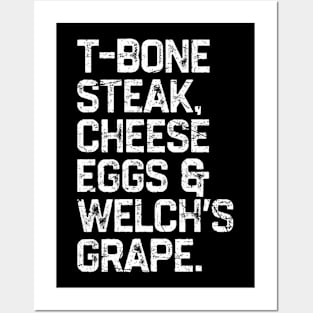 T-Bone Steak, Cheese Eggs, Welch's Grape Posters and Art